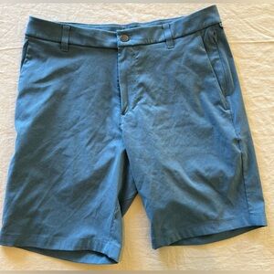 Lululemon Men’s Golf Shorts 32 Blue Stretch Performance Flat Front Casual